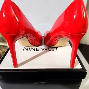 Nine West Red Patent Leather Heel 11M (Tatiana)
